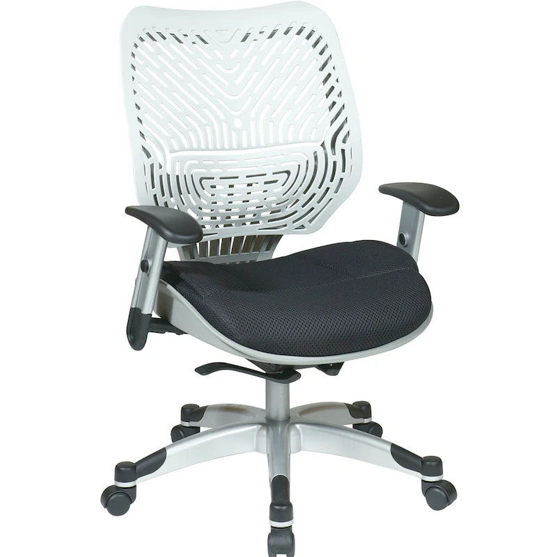 Chaise de bureau ergonomique en maille Gris clair / Blanc / Noir / Gris / Orange / Rouge pour 1 personne
