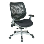 Chaise de bureau ergonomique en maille Gris clair / Blanc / Noir / Gris / Orange / Rouge pour 1 personne