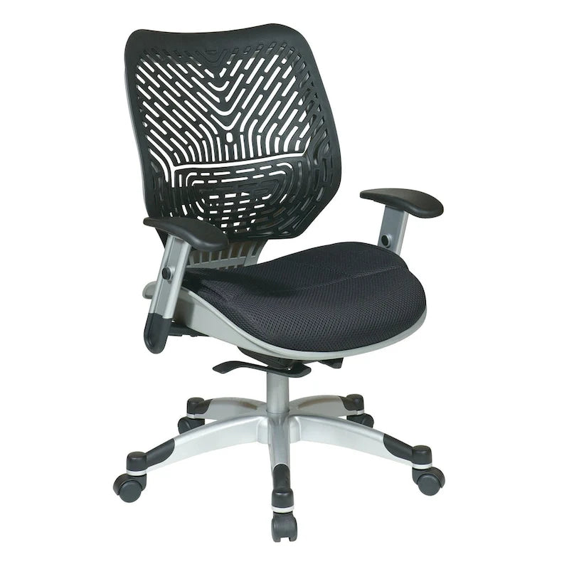 Chaise de bureau ergonomique en maille Gris clair / Blanc / Noir / Gris / Orange / Rouge pour 1 personne