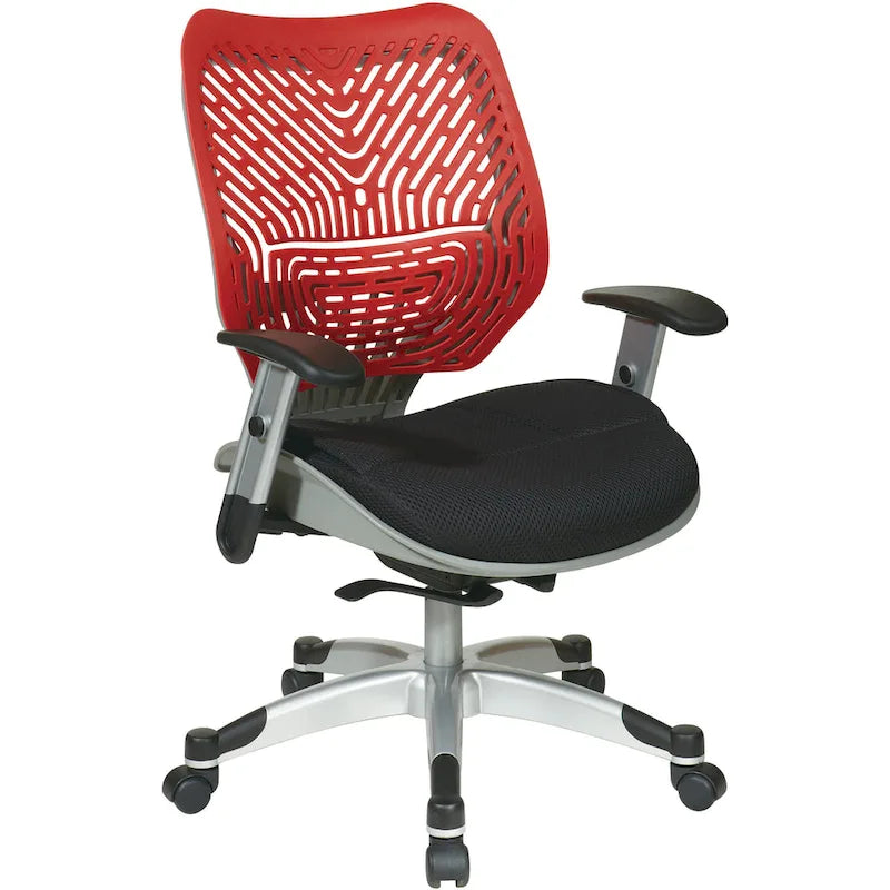 Chaise de bureau ergonomique en maille Gris clair / Blanc / Noir / Gris / Orange / Rouge pour 1 personne