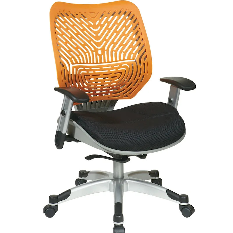 Chaise de bureau ergonomique en maille Gris clair / Blanc / Noir / Gris / Orange / Rouge pour 1 personne
