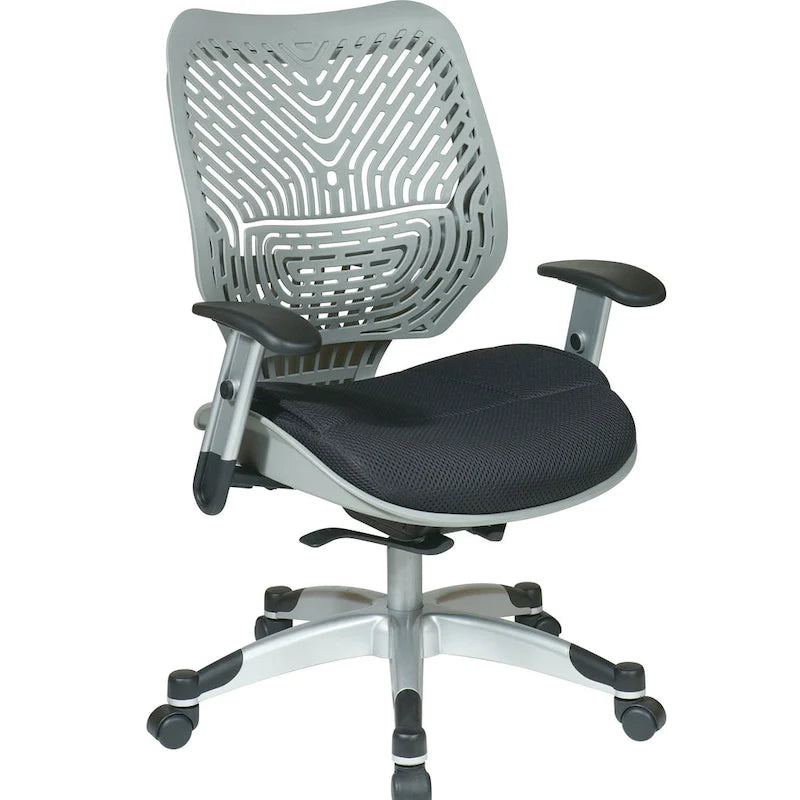 Chaise de bureau ergonomique en maille Gris clair / Blanc / Noir / Gris / Orange / Rouge pour 1 personne