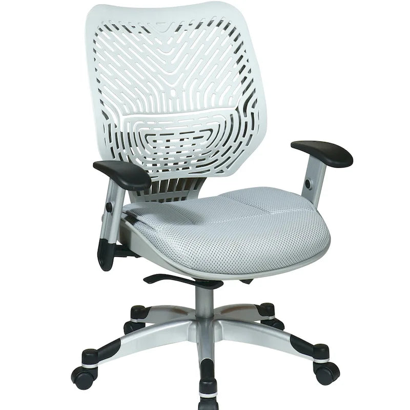 Chaise de bureau ergonomique en maille Gris clair / Blanc / Noir / Gris / Orange / Rouge pour 1 personne