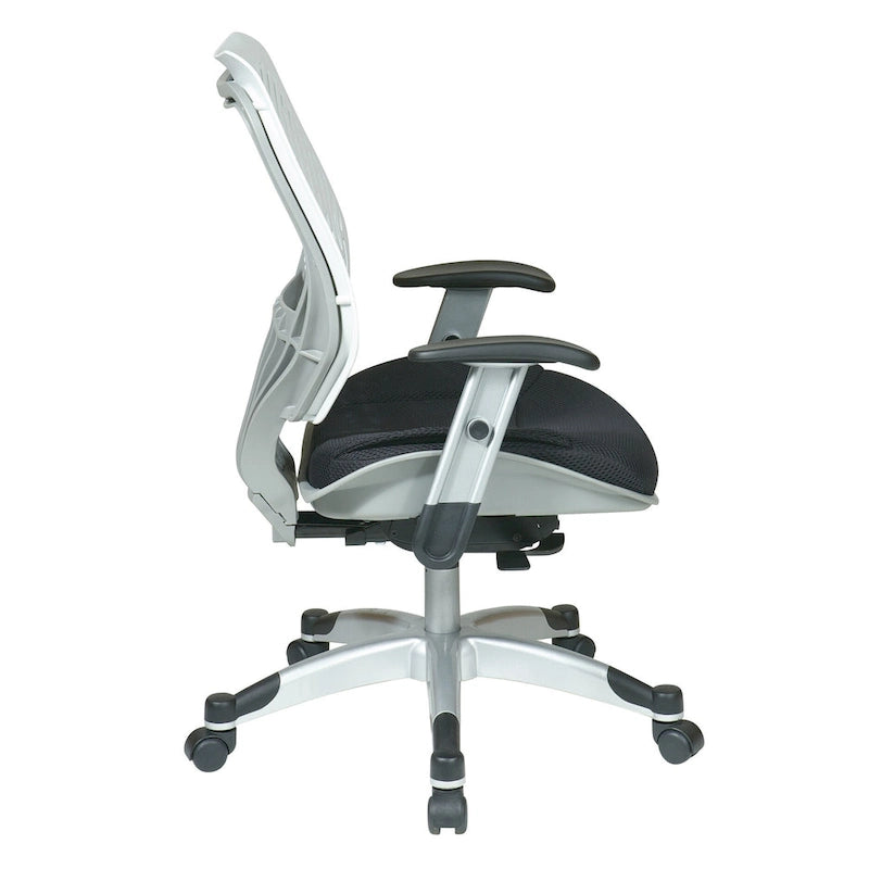 Chaise de bureau ergonomique en maille Gris clair / Blanc / Noir / Gris / Orange / Rouge pour 1 personne