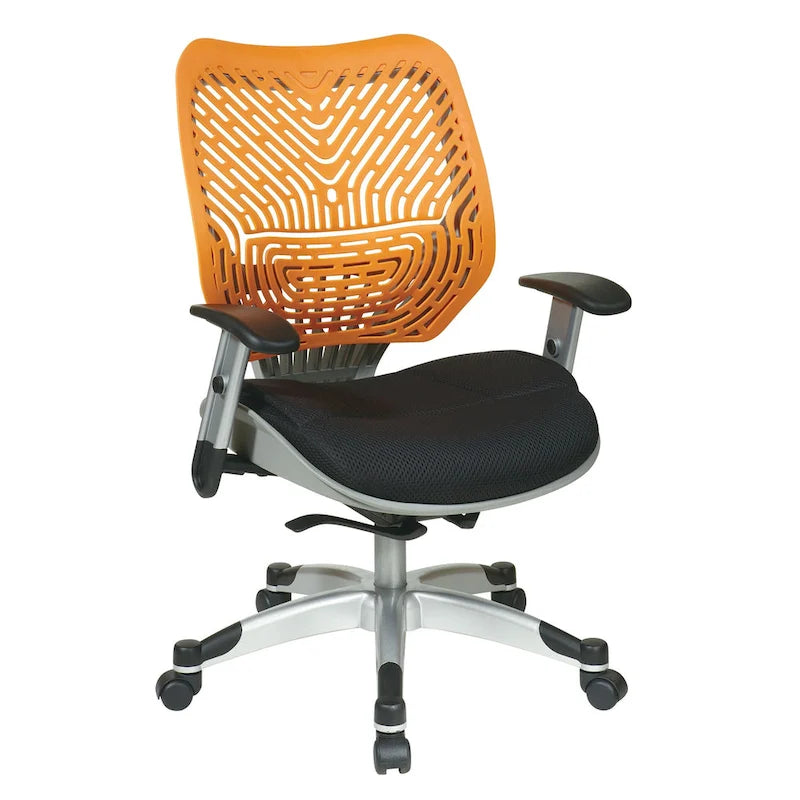 Chaise de bureau ergonomique en maille Gris clair / Blanc / Noir / Gris / Orange / Rouge pour 1 personne