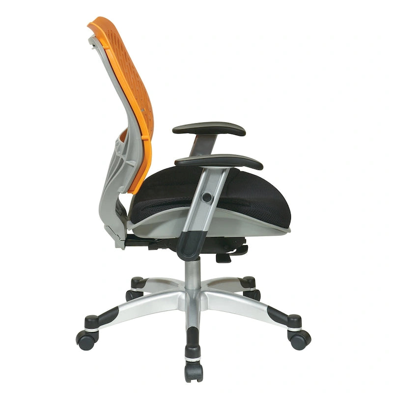 Chaise de bureau ergonomique en maille Gris clair / Blanc / Noir / Gris / Orange / Rouge pour 1 personne