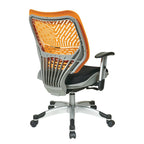Chaise de bureau ergonomique en maille Gris clair / Blanc / Noir / Gris / Orange / Rouge pour 1 personne