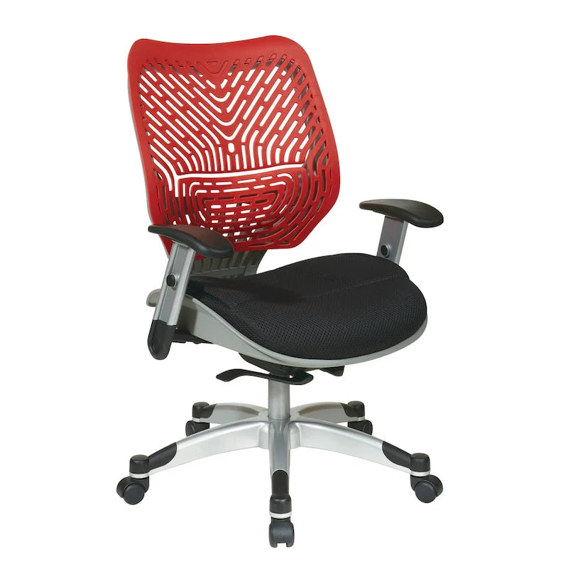 Chaise de bureau ergonomique en maille Gris clair / Blanc / Noir / Gris / Orange / Rouge pour 1 personne