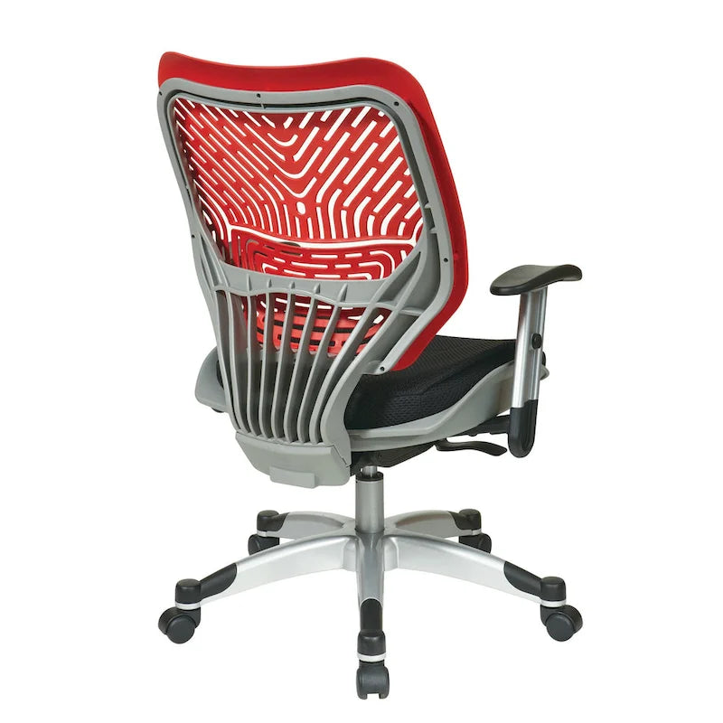 Chaise de bureau ergonomique en maille Gris clair / Blanc / Noir / Gris / Orange / Rouge pour 1 personne