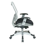 Chaise de bureau ergonomique en maille Gris clair / Blanc / Noir / Gris / Orange / Rouge pour 1 personne