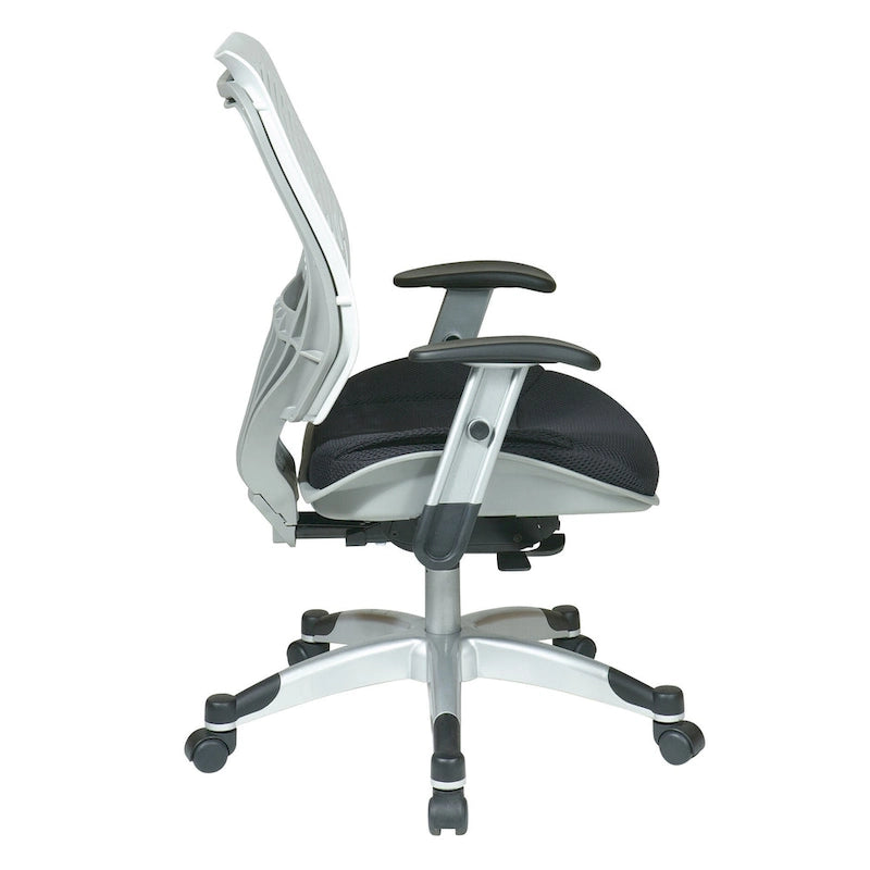 Chaise de bureau ergonomique en maille Gris clair / Blanc / Noir / Gris / Orange / Rouge pour 1 personne