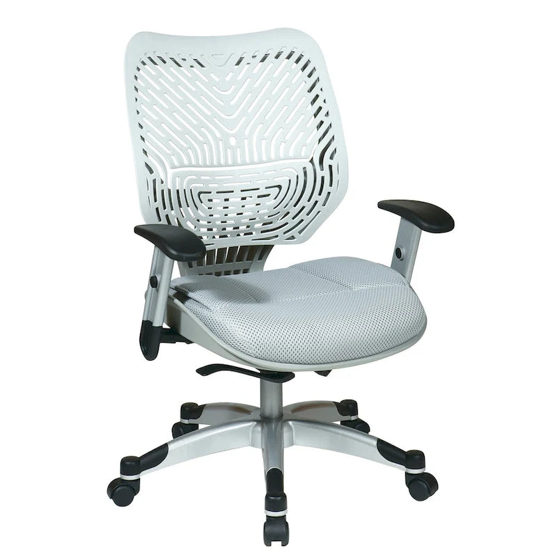Chaise de bureau ergonomique en maille Gris clair / Blanc / Noir / Gris / Orange / Rouge pour 1 personne