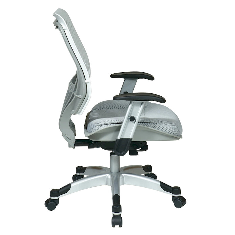 Chaise de bureau ergonomique en maille Gris clair / Blanc / Noir / Gris / Orange / Rouge pour 1 personne