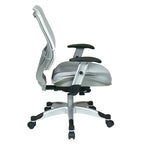 Chaise de bureau ergonomique en maille Gris clair / Blanc / Noir / Gris / Orange / Rouge pour 1 personne