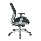 Chaise de bureau ergonomique en maille Gris clair / Blanc / Noir / Gris / Orange / Rouge pour 1 personne