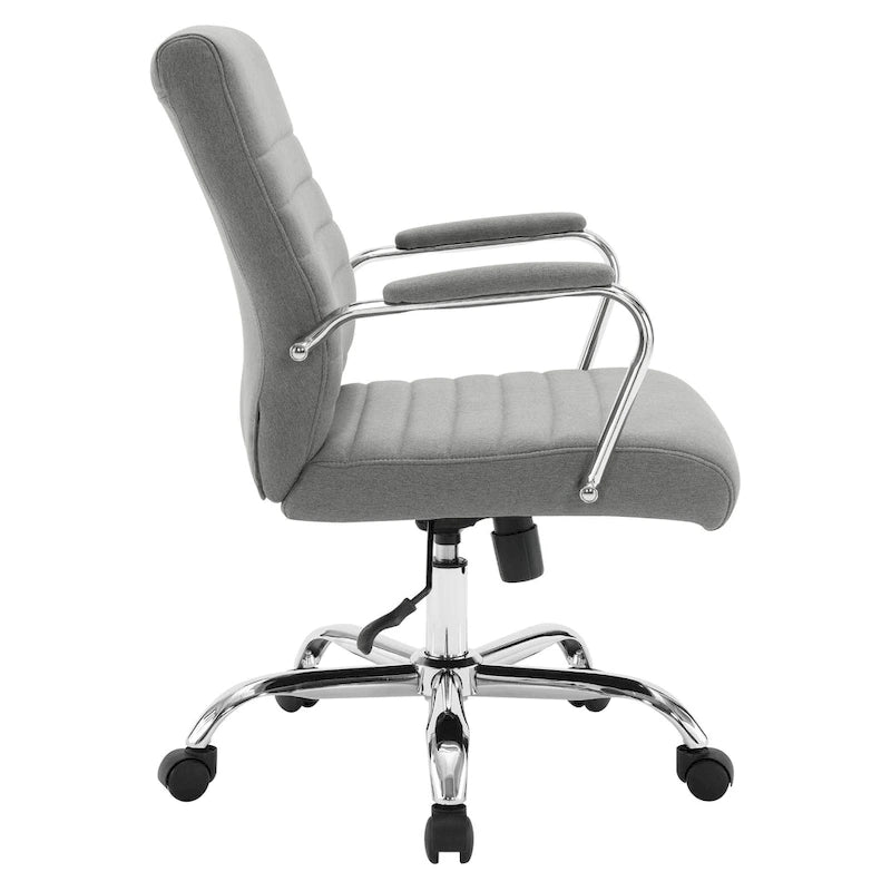 Chaise de bureau pivotante à dossier mi-hauteur, 1 personne, muscade/basilic/bleu/gris