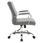Chaise de bureau pivotante à dossier mi-hauteur, 1 personne, muscade/basilic/bleu/gris