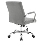 Chaise de bureau pivotante à dossier mi-hauteur, 1 personne, muscade/basilic/bleu/gris