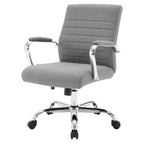 Chaise de bureau pivotante à dossier mi-hauteur, 1 personne, muscade/basilic/bleu/gris