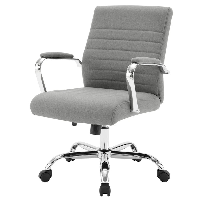 Chaise de bureau pivotante à dossier mi-hauteur, 1 personne, muscade/basilic/bleu/gris