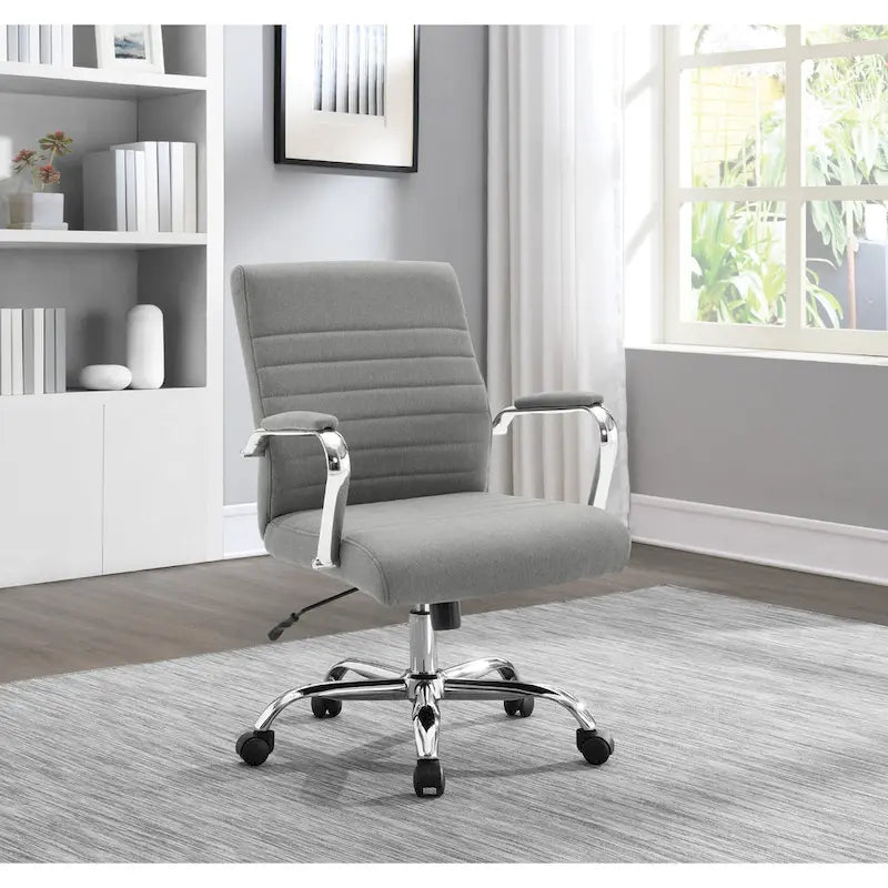 Chaise de bureau pivotante à dossier mi-hauteur, 1 personne, muscade/basilic/bleu/gris