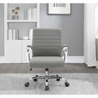 Chaise de bureau pivotante à dossier mi-hauteur, 1 personne, muscade/basilic/bleu/gris