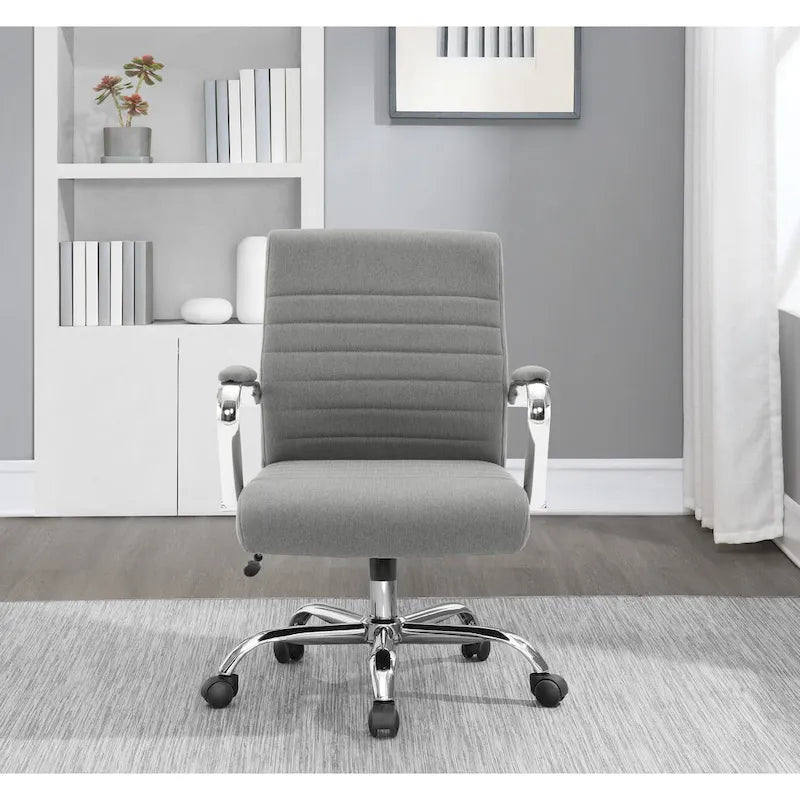 Chaise de bureau pivotante à dossier mi-hauteur, 1 personne, muscade/basilic/bleu/gris
