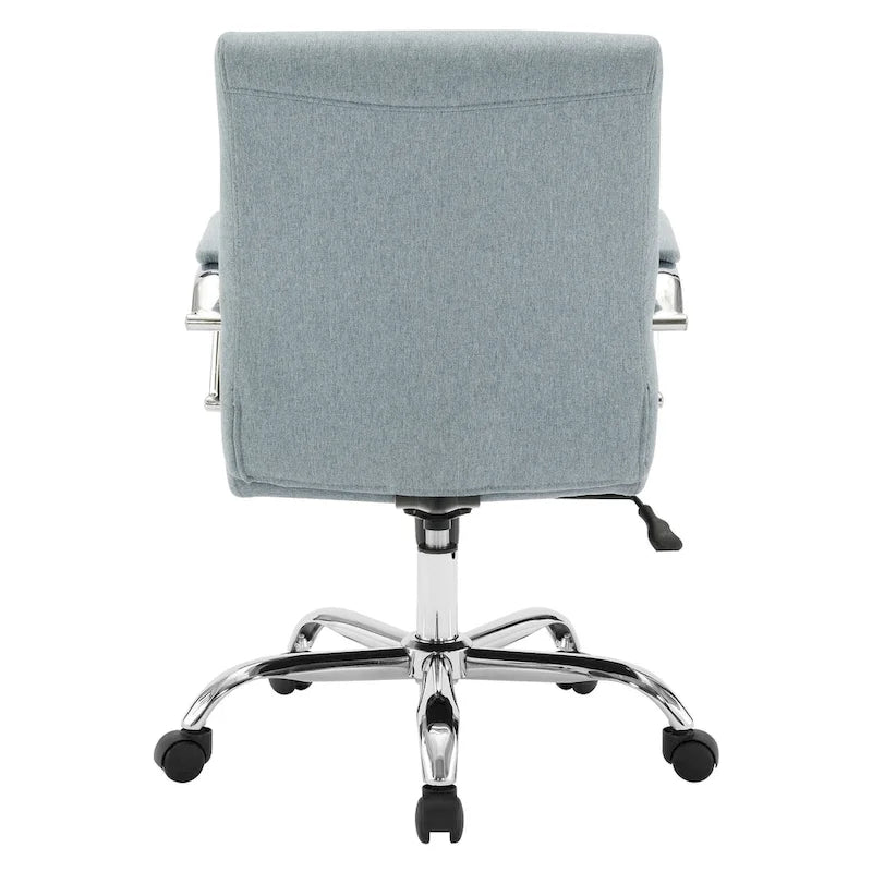 Chaise de bureau pivotante à dossier mi-hauteur, 1 personne, muscade/basilic/bleu/gris