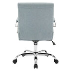 Chaise de bureau pivotante à dossier mi-hauteur, 1 personne, muscade/basilic/bleu/gris