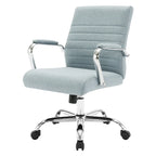 Chaise de bureau pivotante à dossier mi-hauteur, 1 personne, muscade/basilic/bleu/gris