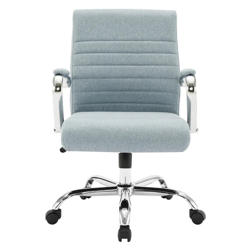 Chaise de bureau pivotante à dossier mi-hauteur, 1 personne, muscade/basilic/bleu/gris