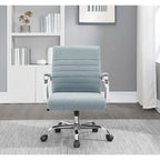 Chaise de bureau pivotante à dossier mi-hauteur, 1 personne, muscade/basilic/bleu/gris