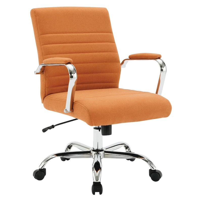 Chaise de bureau pivotante à dossier mi-hauteur, 1 personne, muscade/basilic/bleu/gris