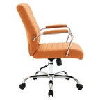 Chaise de bureau pivotante à dossier mi-hauteur, 1 personne, muscade/basilic/bleu/gris
