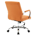 Chaise de bureau pivotante à dossier mi-hauteur, 1 personne, muscade/basilic/bleu/gris
