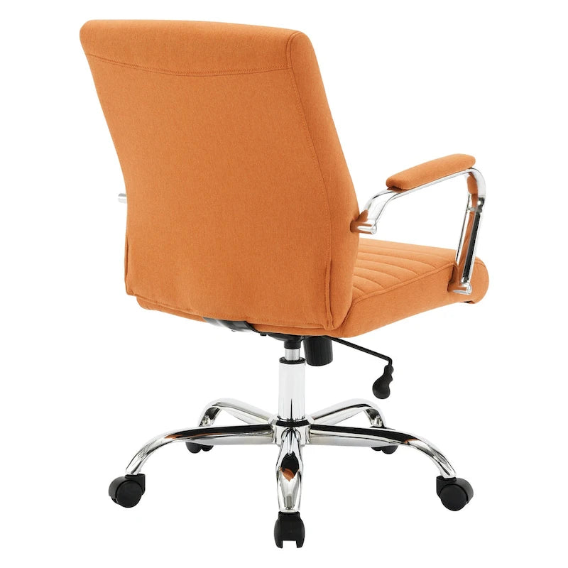 Chaise de bureau pivotante à dossier mi-hauteur, 1 personne, muscade/basilic/bleu/gris