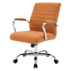 Chaise de bureau pivotante à dossier mi-hauteur, 1 personne, muscade/basilic/bleu/gris