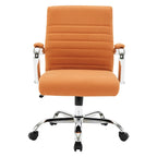 Chaise de bureau pivotante à dossier mi-hauteur, 1 personne, muscade/basilic/bleu/gris