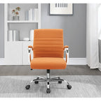 Chaise de bureau pivotante à dossier mi-hauteur, 1 personne, muscade/basilic/bleu/gris