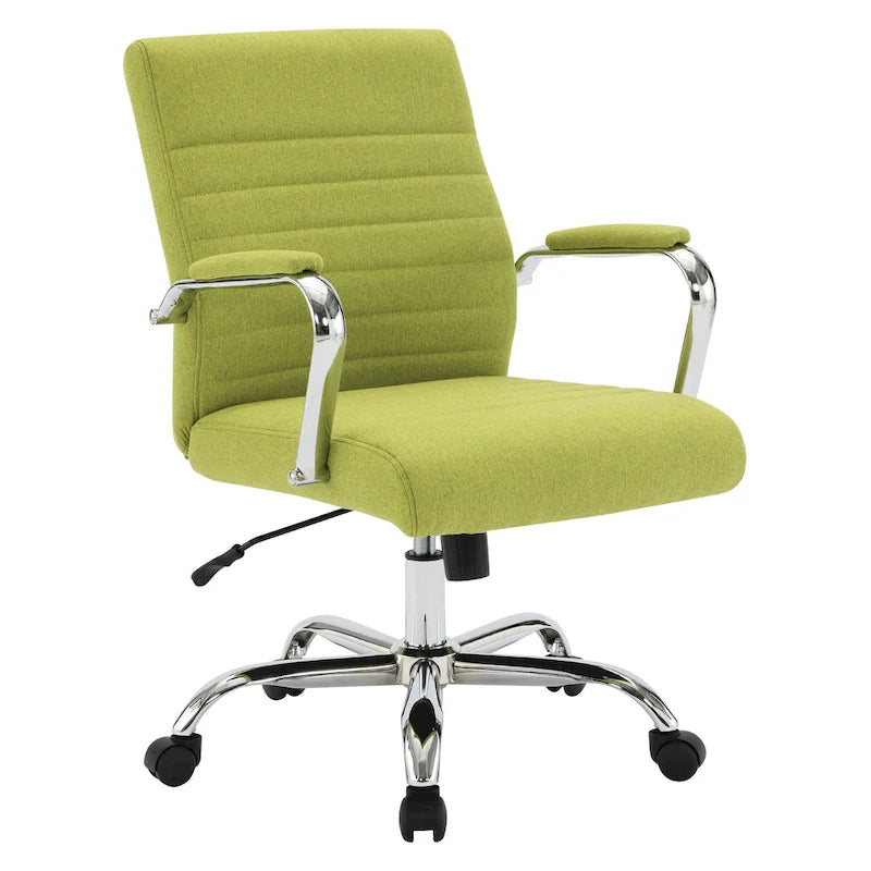 Chaise de bureau pivotante à dossier mi-hauteur, 1 personne, muscade/basilic/bleu/gris
