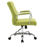 Chaise de bureau pivotante à dossier mi-hauteur, 1 personne, muscade/basilic/bleu/gris