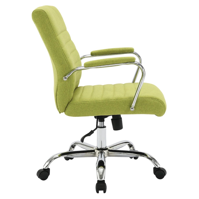 Chaise de bureau pivotante à dossier mi-hauteur, 1 personne, muscade/basilic/bleu/gris