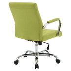 Chaise de bureau pivotante à dossier mi-hauteur, 1 personne, muscade/basilic/bleu/gris