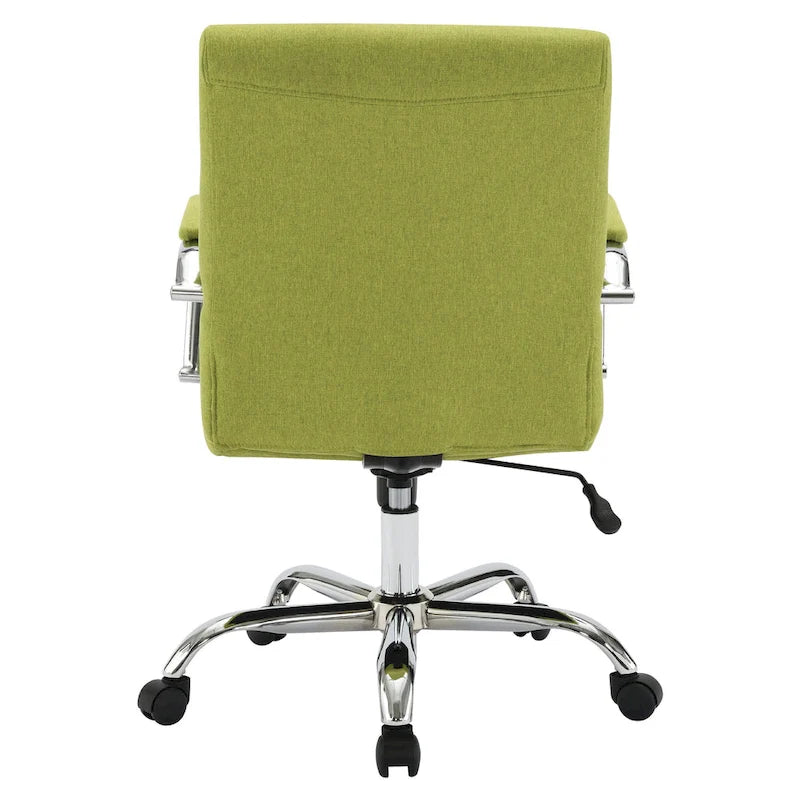 Chaise de bureau pivotante à dossier mi-hauteur, 1 personne, muscade/basilic/bleu/gris