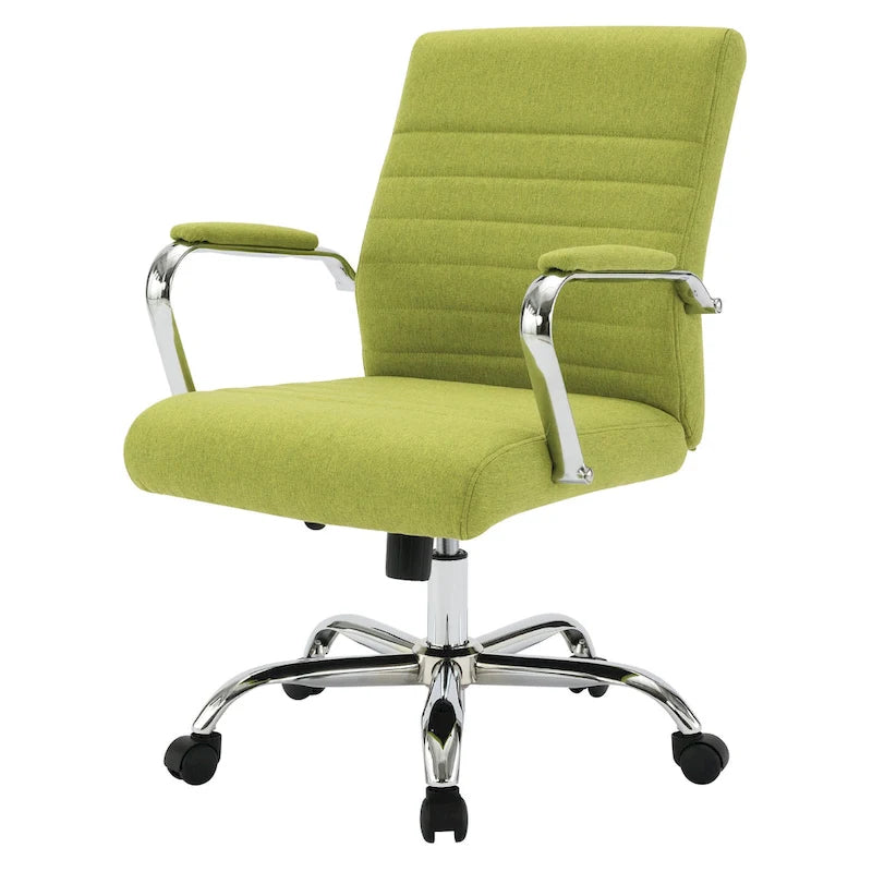 Chaise de bureau pivotante à dossier mi-hauteur, 1 personne, muscade/basilic/bleu/gris