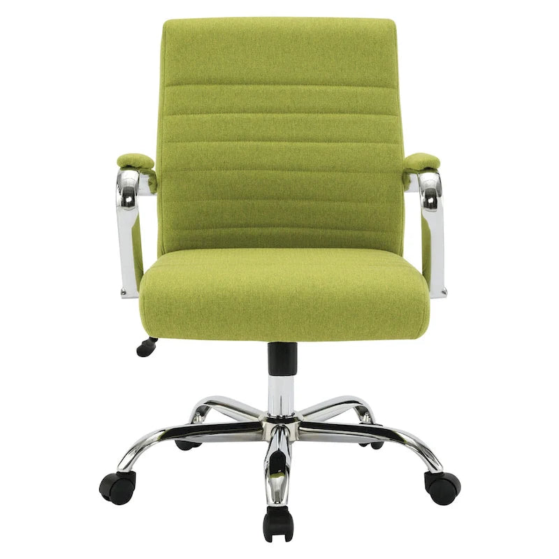 Chaise de bureau pivotante à dossier mi-hauteur, 1 personne, muscade/basilic/bleu/gris