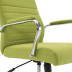 Chaise de bureau pivotante à dossier mi-hauteur, 1 personne, muscade/basilic/bleu/gris