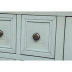 Buffet Rétro Console – Bleu Foncé / Gris / Bleu / Blanc Citron Vert / Espresso