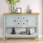 Buffet Rétro Console – Bleu Foncé / Gris / Bleu / Blanc Citron Vert / Espresso