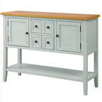 Buffet Rétro Console – Bleu Foncé / Gris / Bleu / Blanc Citron Vert / Espresso